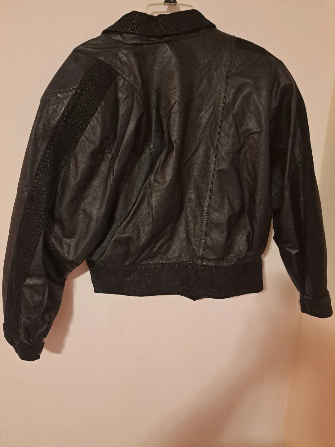 Byrnes & Baker Black Leather Bomber Jacket