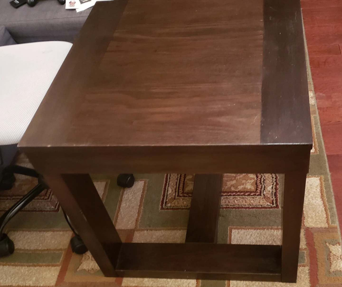 Dark Brown Wooden End Table