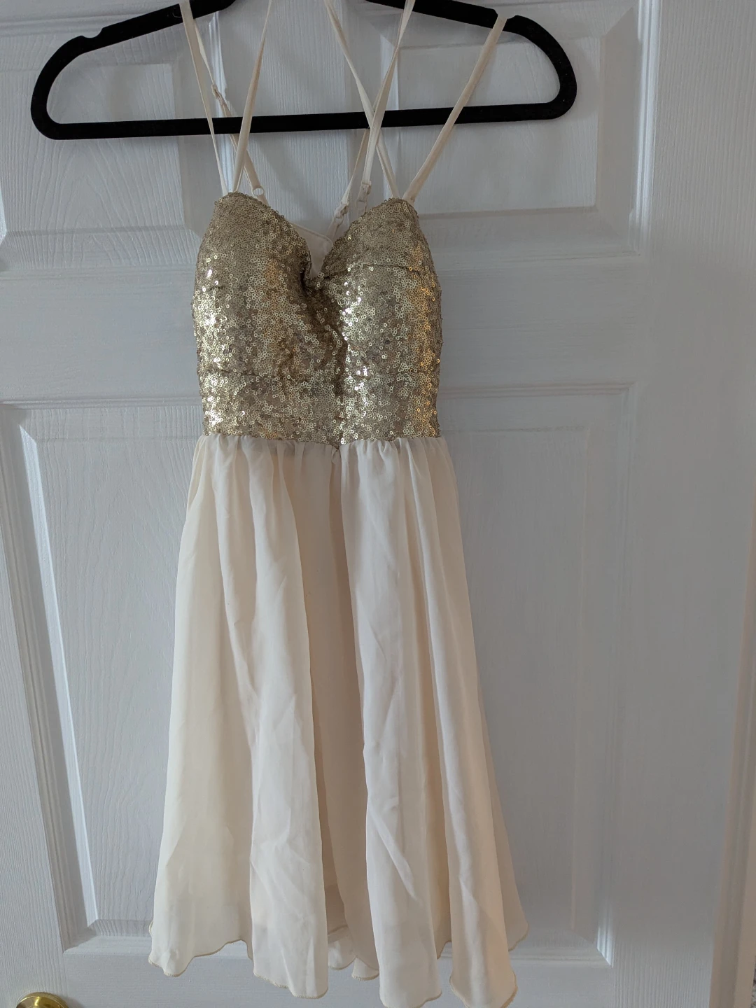 Women's Sequin & Chiffon Mini Dress