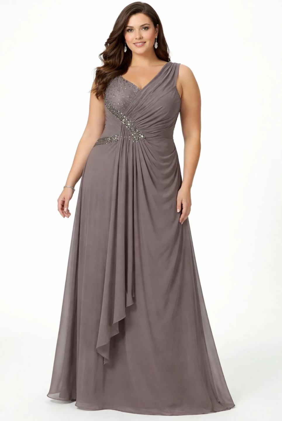 LAURA Beaded One Shoulder Sequin Gown Size 14 - photo 4
