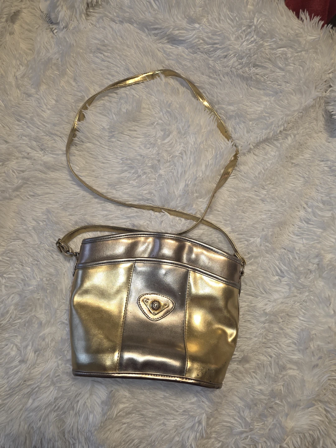 Vintage Gold Metallic Crossbody Bag - photo 2