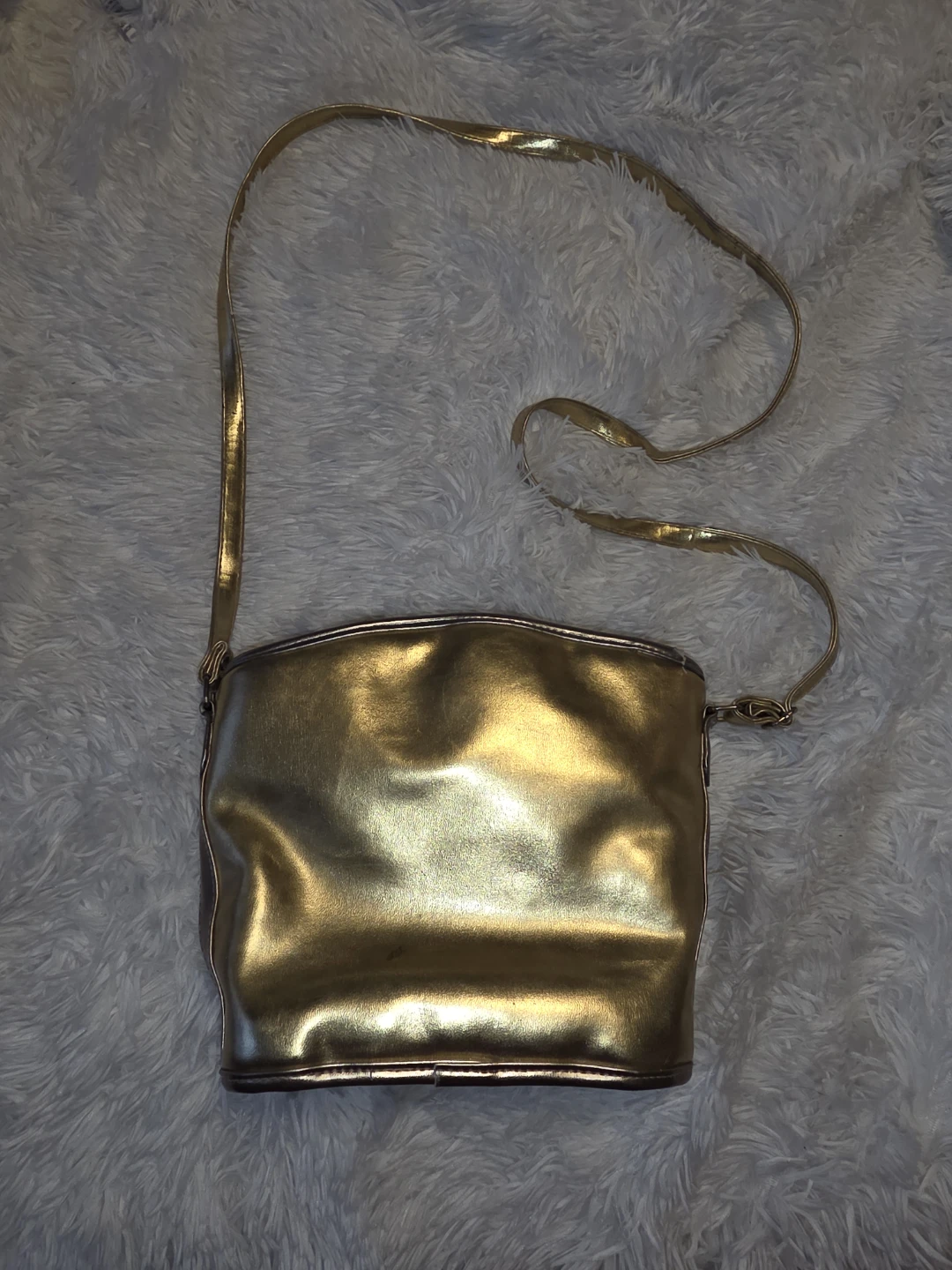 Vintage Gold Metallic Crossbody Bag - photo 3