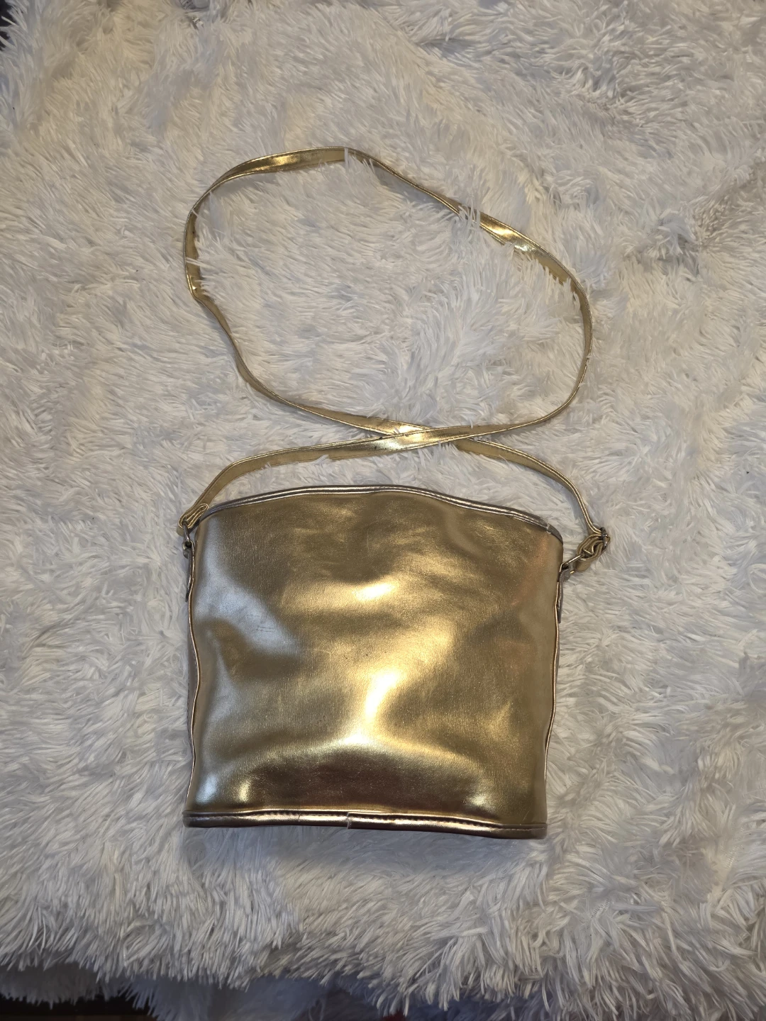 Vintage Gold Metallic Crossbody Bag - photo 4