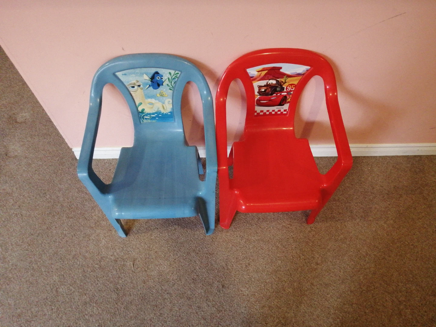 2 Disney Themed Kid Chairs