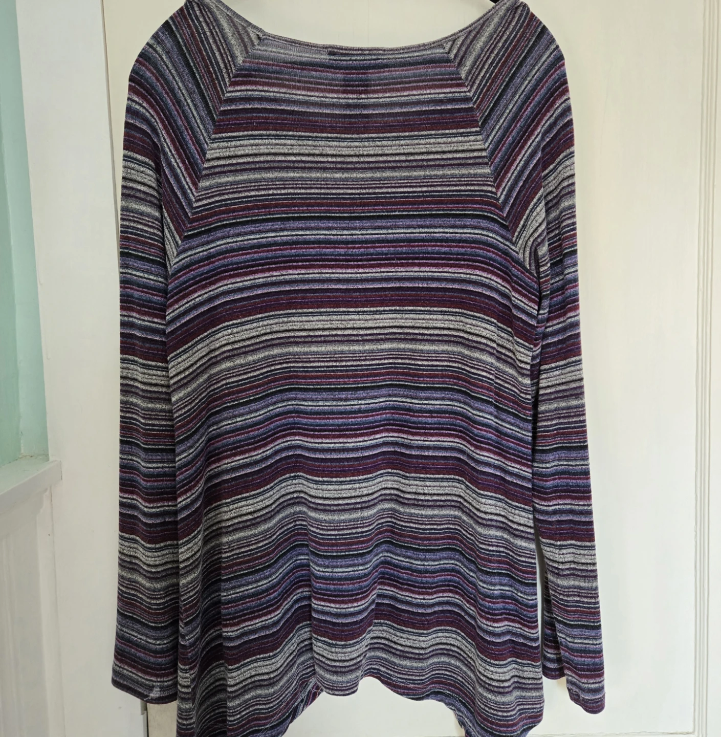 Women's Striped Purple Top - photo 4