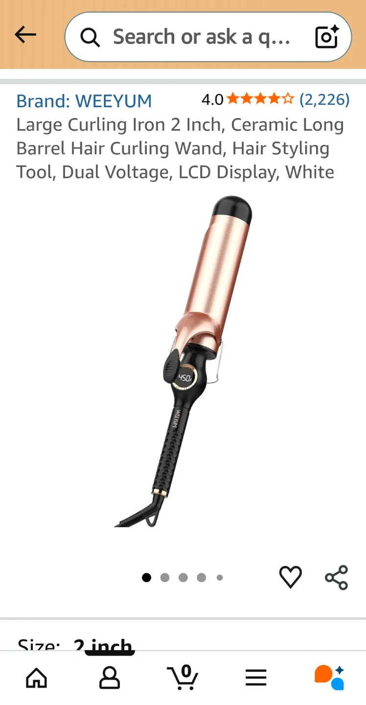 Large Curling Iron 2 Inch