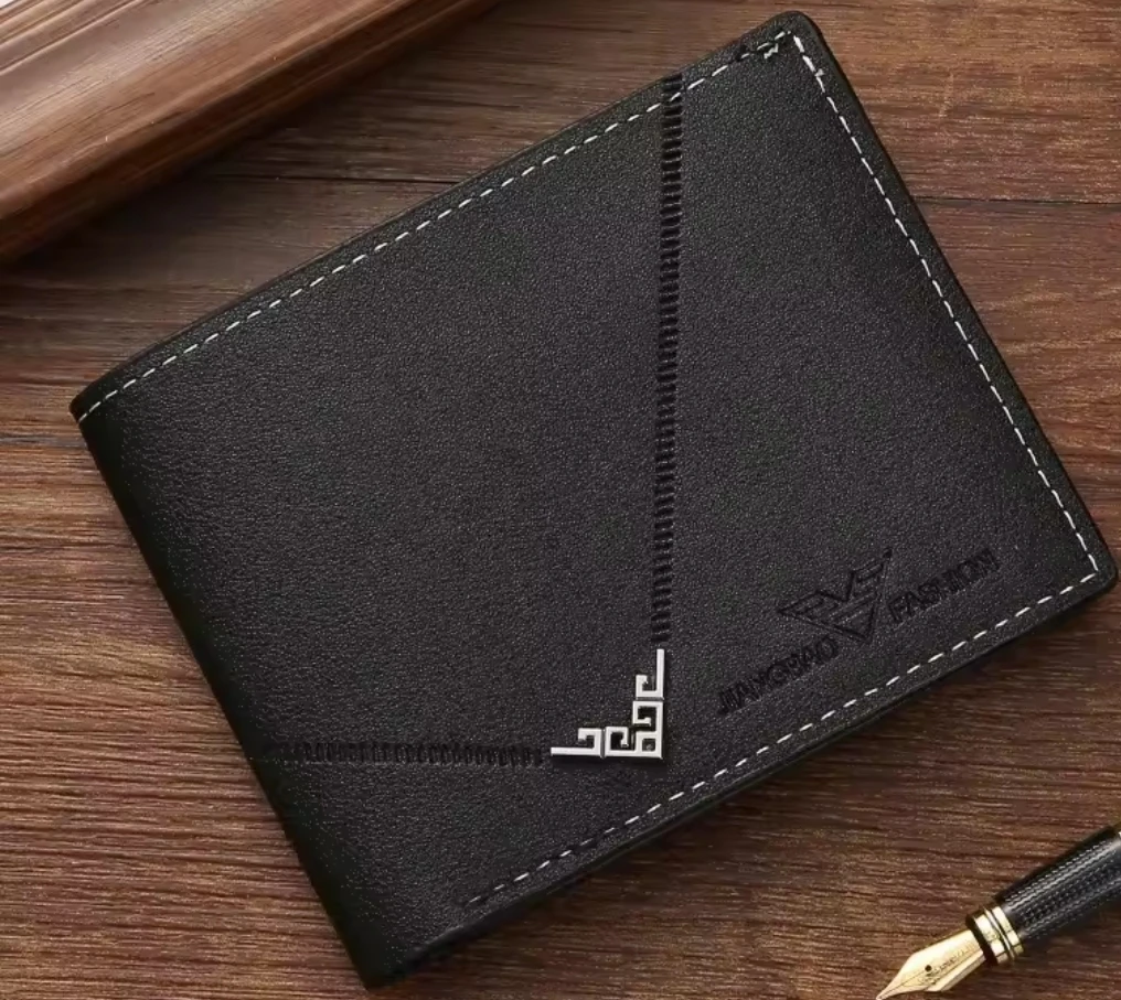 Black Bi-fold Wallet  rfid blocking .