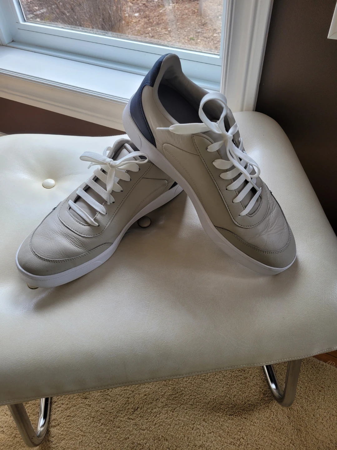 C/P By Puma Light Grey Leather Sneakers