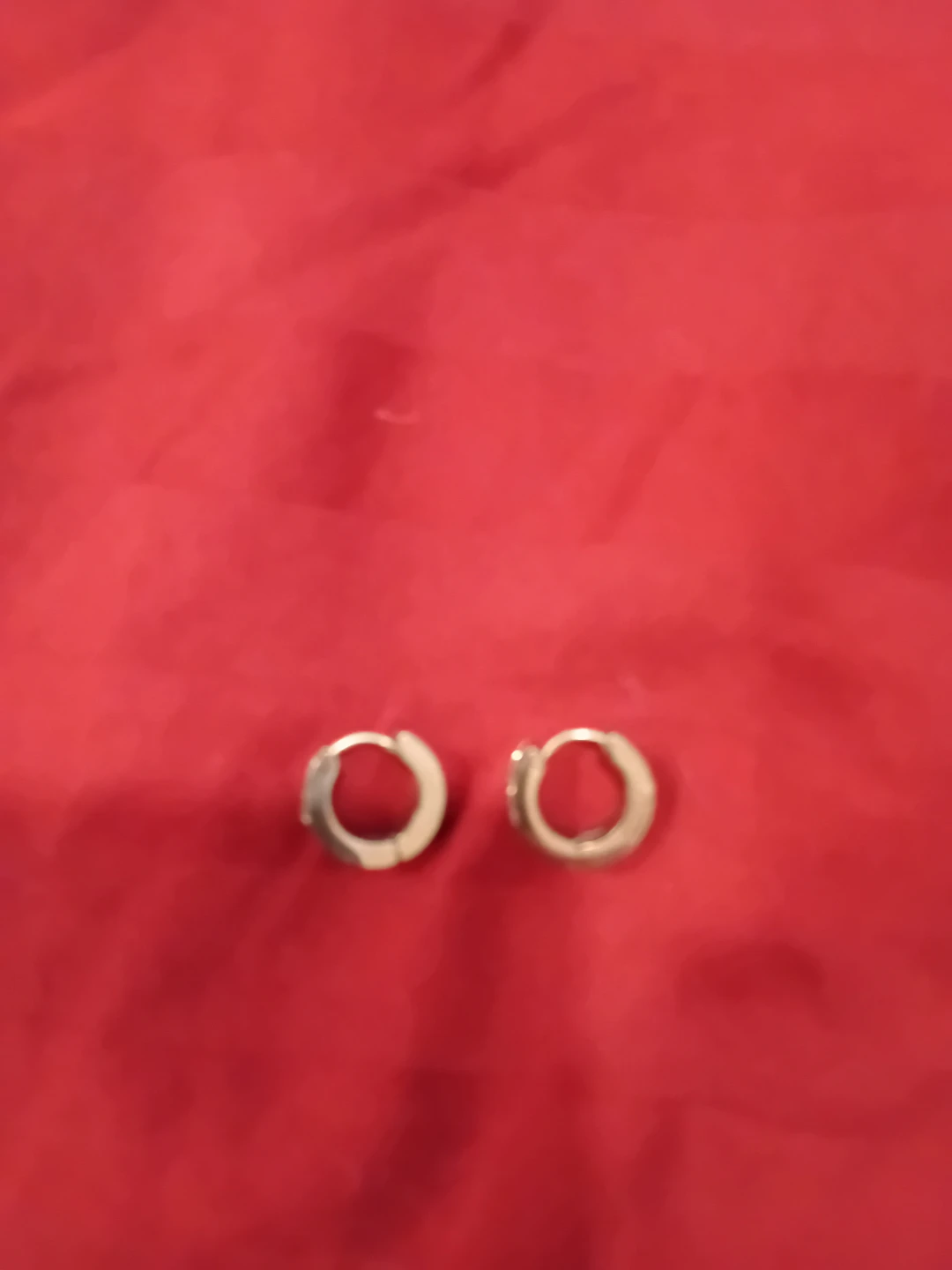 Silver Hoop Earrings with Blue Stones
