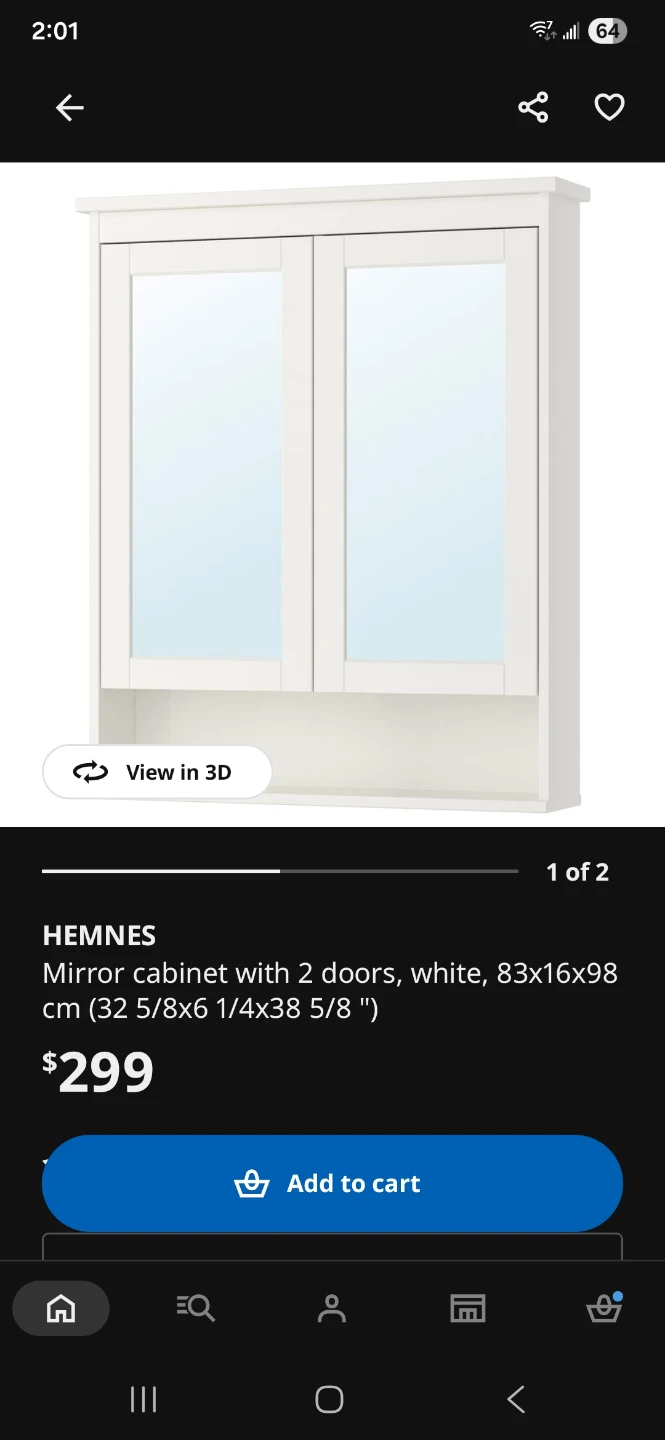 IKEA HEMNES Medicine Cabinet - White - photo 2