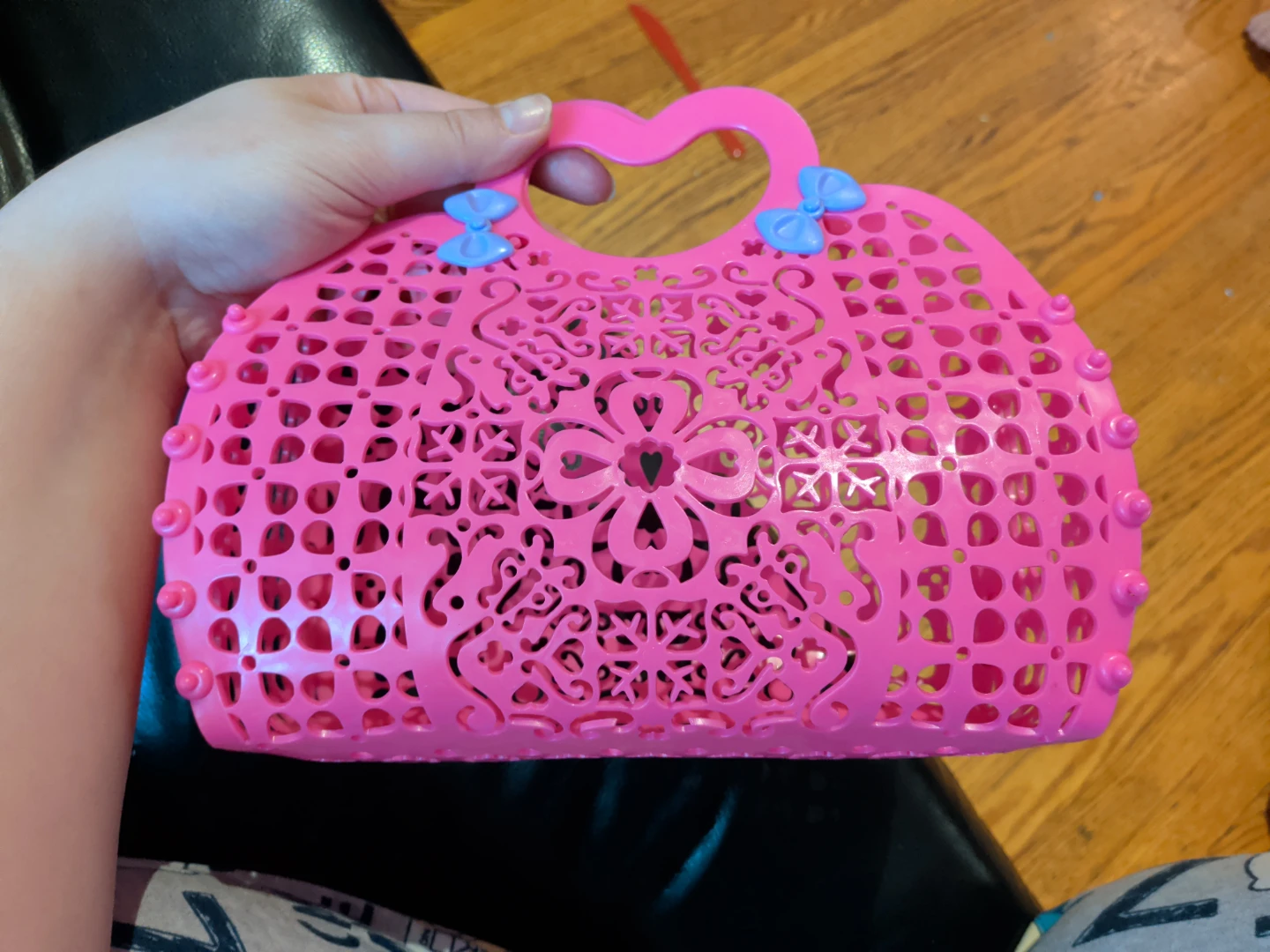 Pink Plastic Basket Purse - photo 4