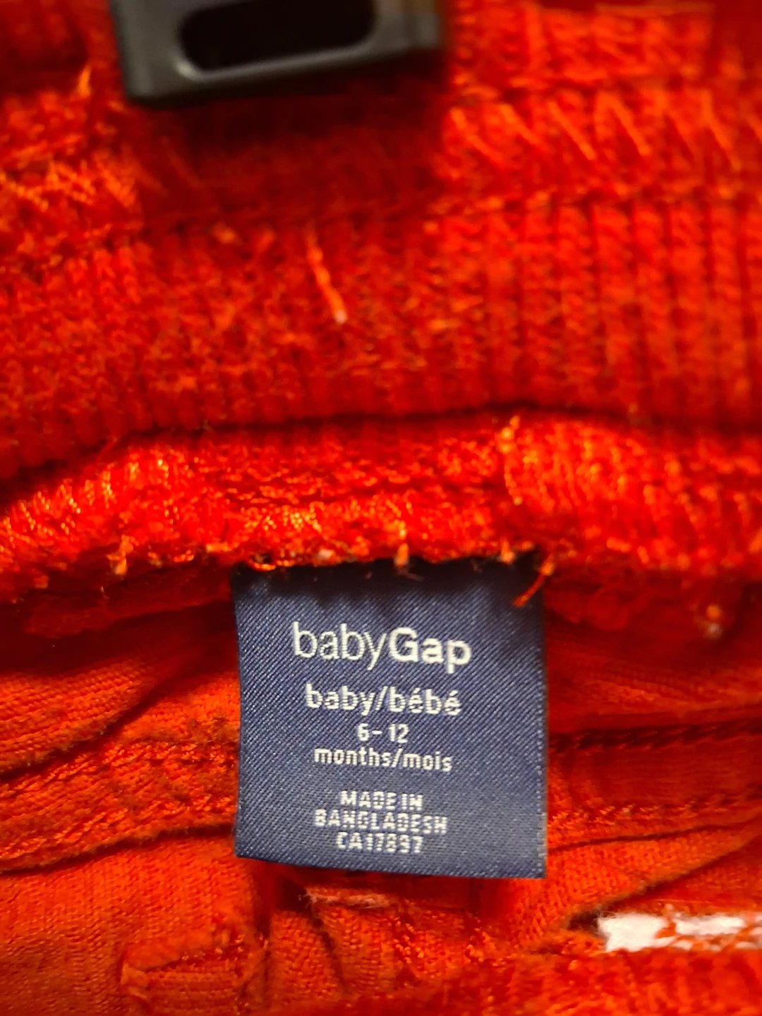 6-12 Months babyGap Red Corduroy Pants - 6-12 Months - photo 2