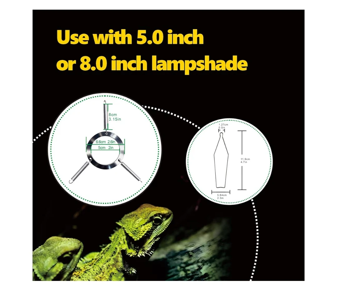 Mounting Spring Clips for Reptile Habitat Lighting Domes (2 Pack - photo 3