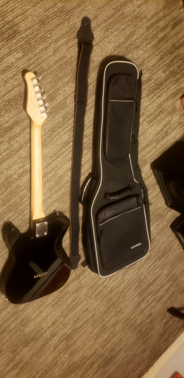 Oscar Schmidt by Washburn Black Tele+GigBag+Strap - photo 3