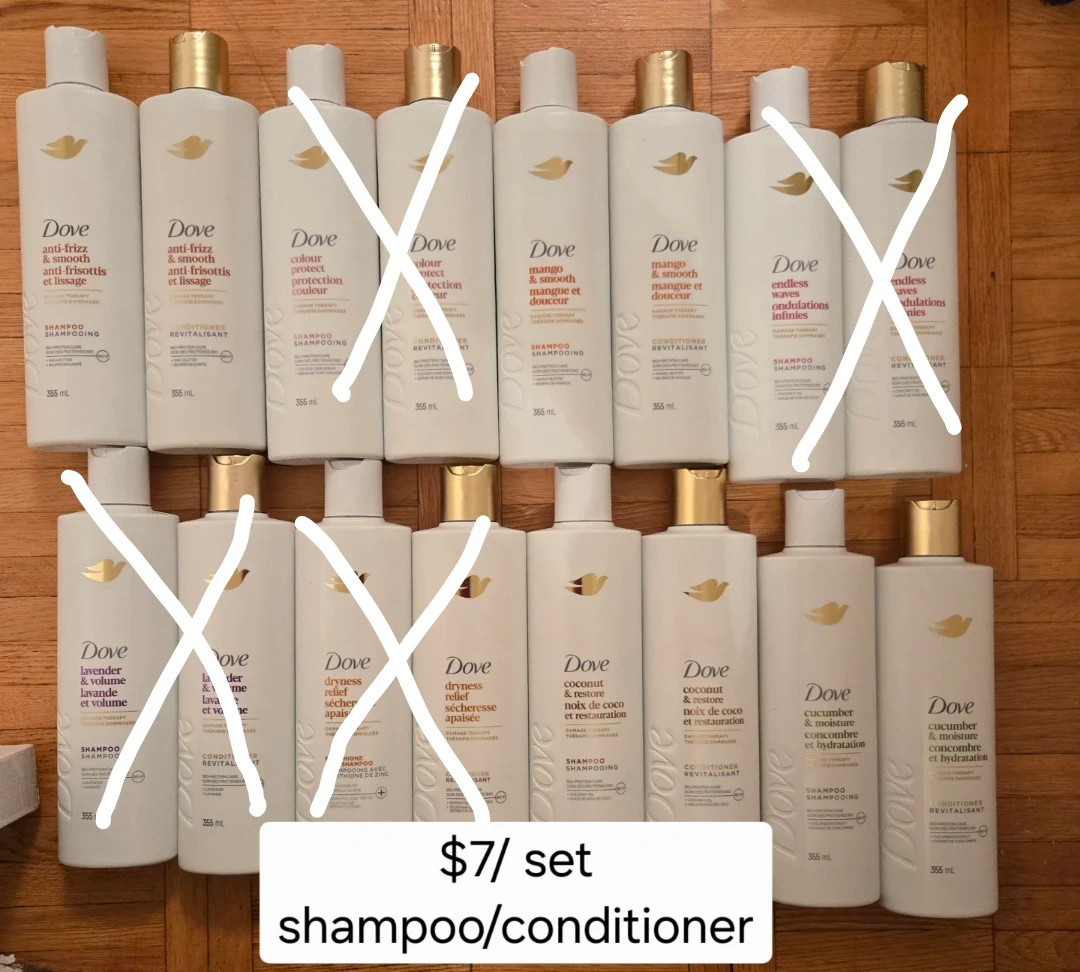 Dove Shampoo & Conditioner Set  (355 mL each)