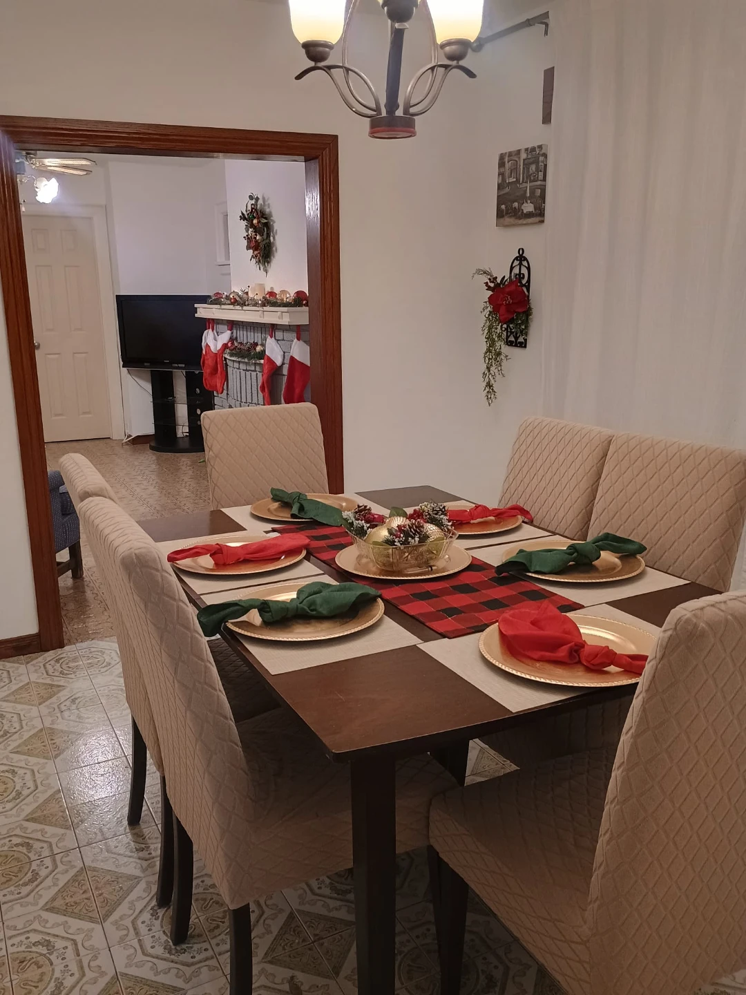 Dining Table Set with 6 Chairs