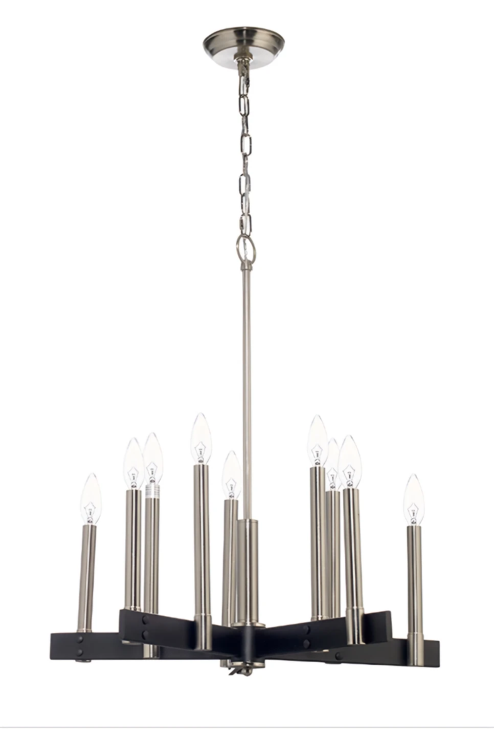 SAVE $110 💰: 🆕️ "Ivanna" 10-Light Chandelier - Satin Nickel