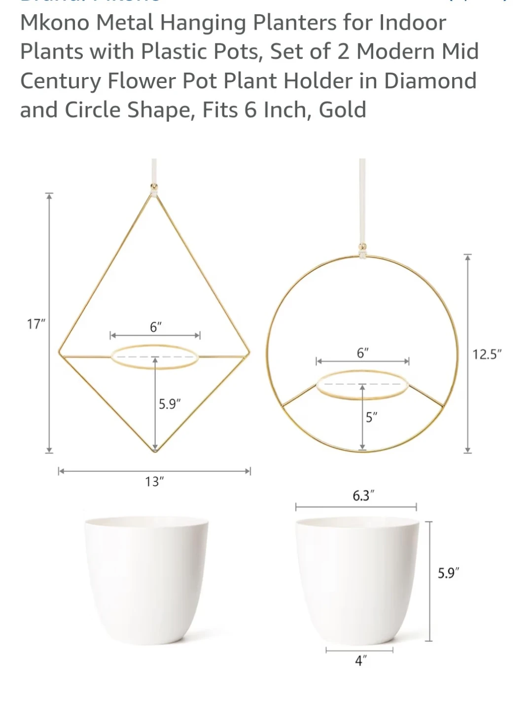 Set of 2 hanging planters*new* - photo 2