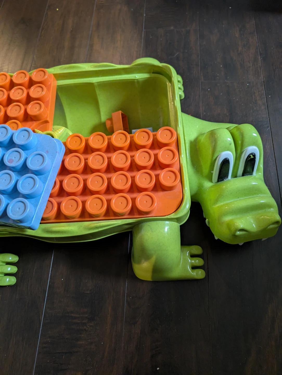 Green Alligator Building Block Toy Storage Case - photo 3