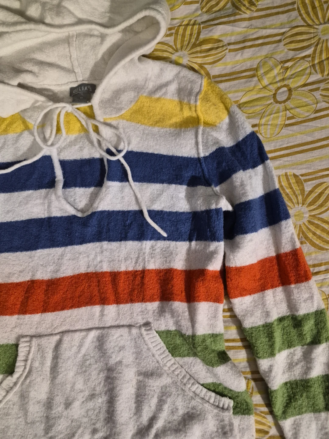 Delia*s multi-coloured striped hoodie - photo 3