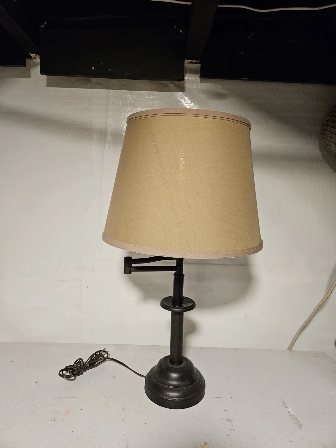 Adjustable Desk Lamp with Tan Shade - photo 2