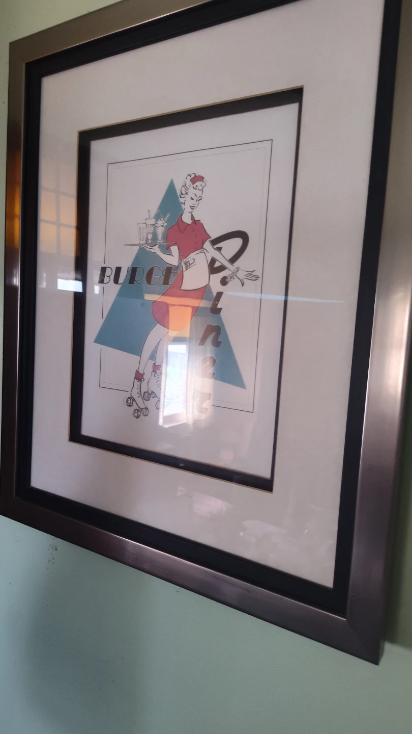 Set of 2 Framed Retro Diner Art Prints - photo 3