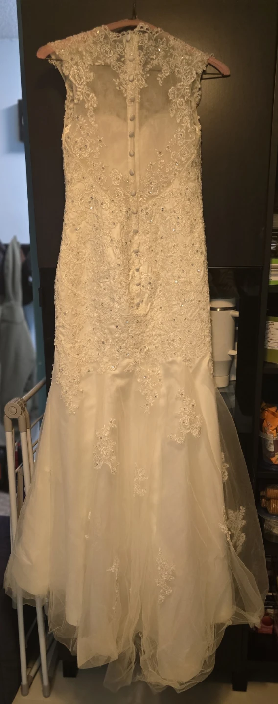 Half white Lace Wedding Dress