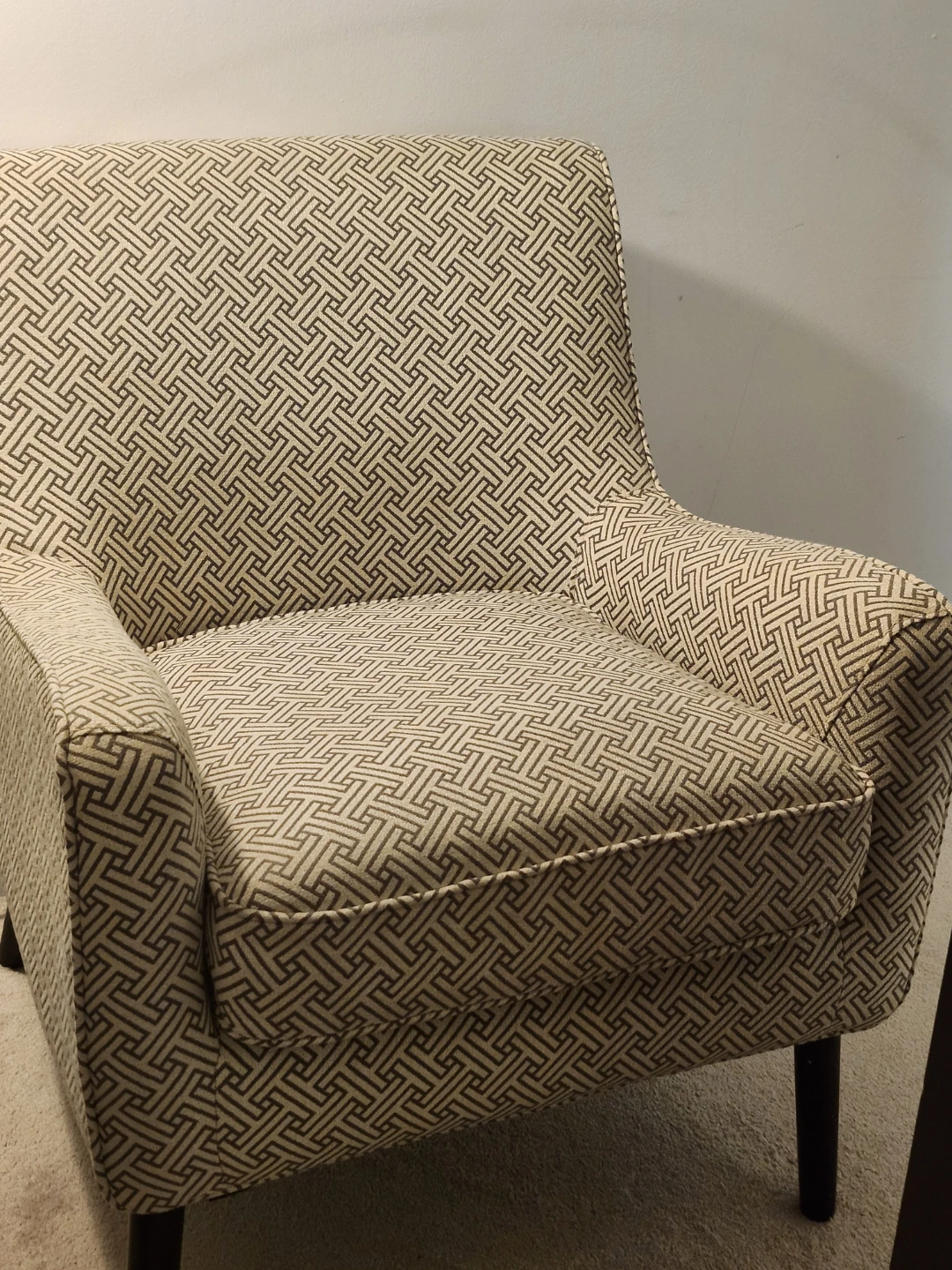 Accent Armchair with Geometric Pattern - photo 5
