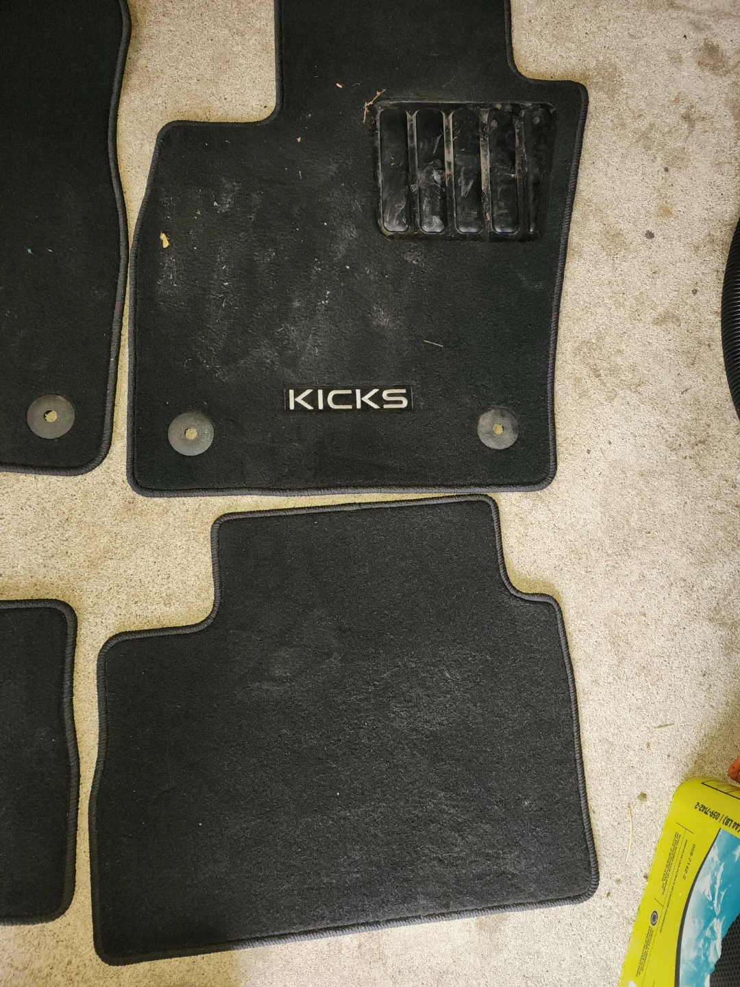 Set of 4 Black KICKS Floor Mats - photo 2