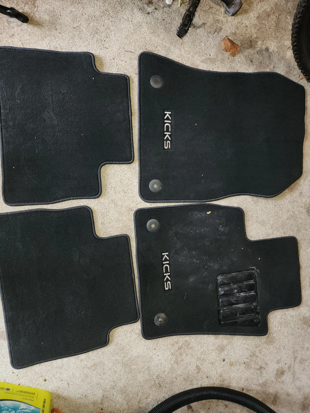 Set of 4 Black KICKS Floor Mats - photo 3