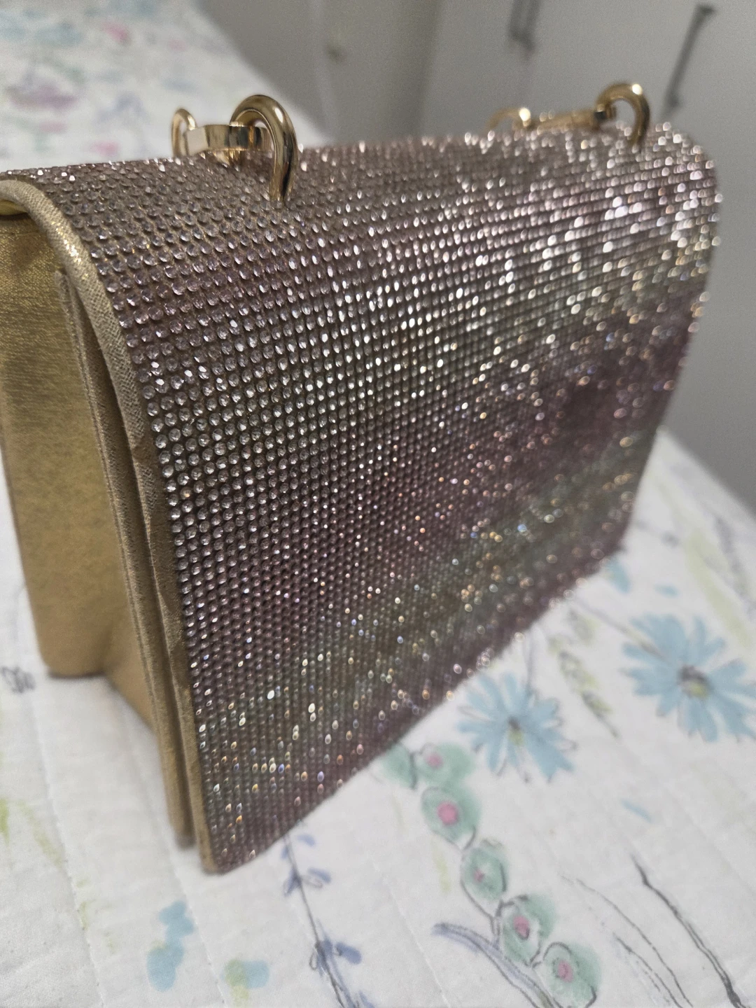 Sparkly Clutch Purse with Gold Chain - photo 2