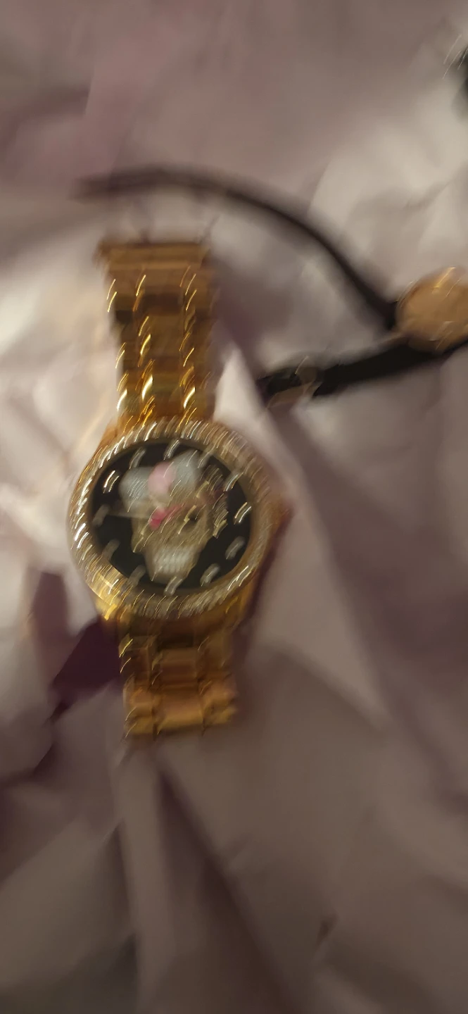 Betsey Johnson Gold Tone Skull Watch - photo 2
