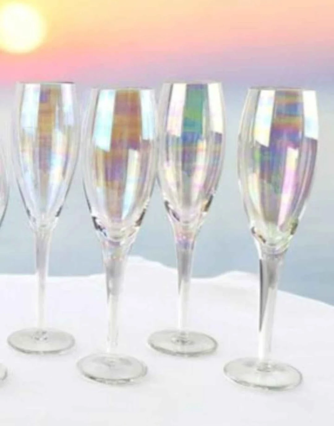 Vintage hand-blown Tuscany Champagne Set (bucket and 4 flutes) - photo 2