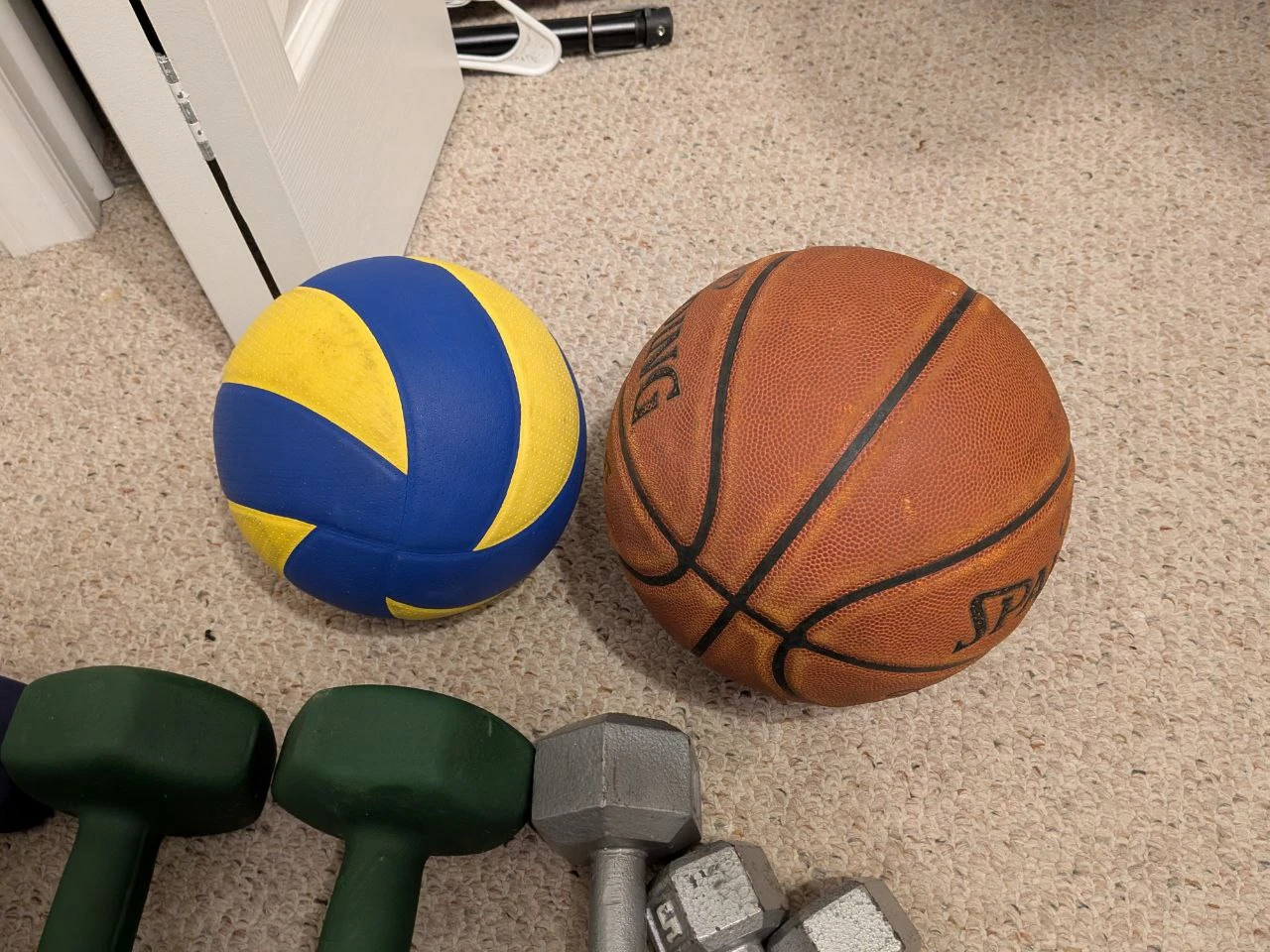 Spalding Basketball and Volleyball Set
