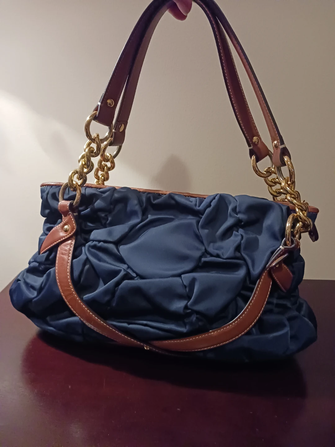 Juicy Couture Blue Ruched Nylon Shoulder Bag - photo 4