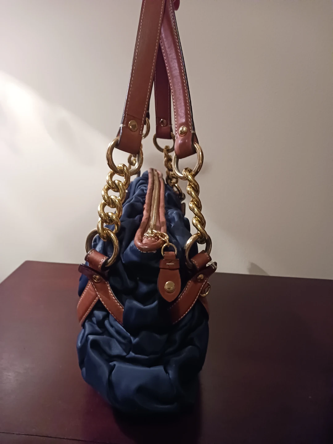Juicy Couture Blue Ruched Nylon Shoulder Bag - photo 5