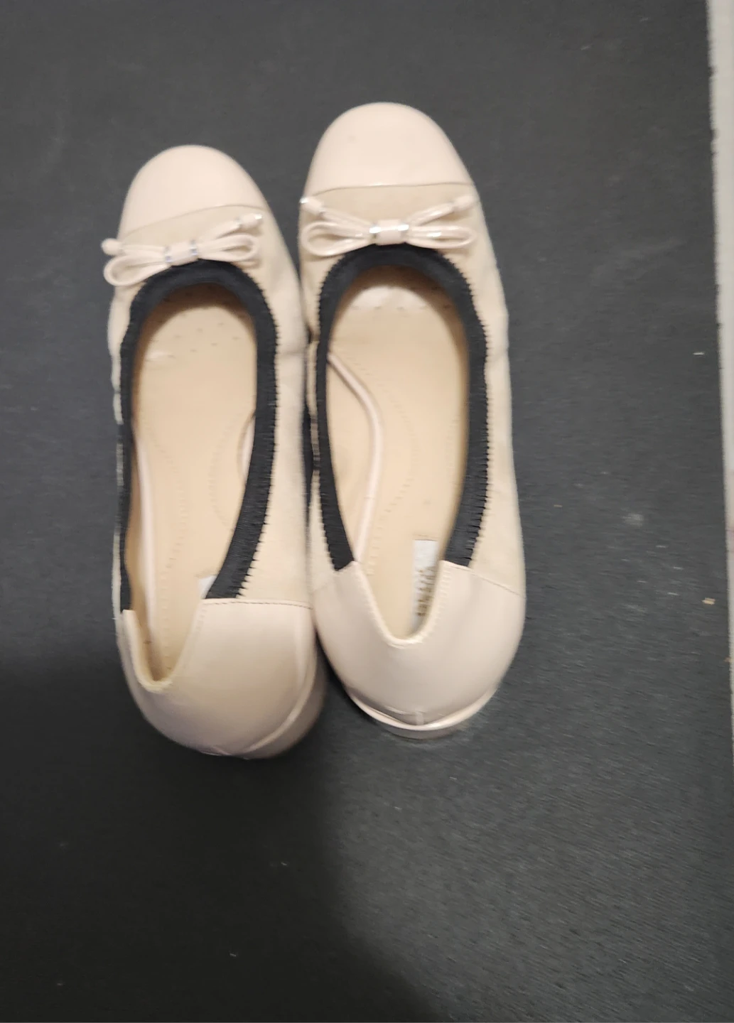 Women's Beige Ballet Flats with Bow Detail - photo 3