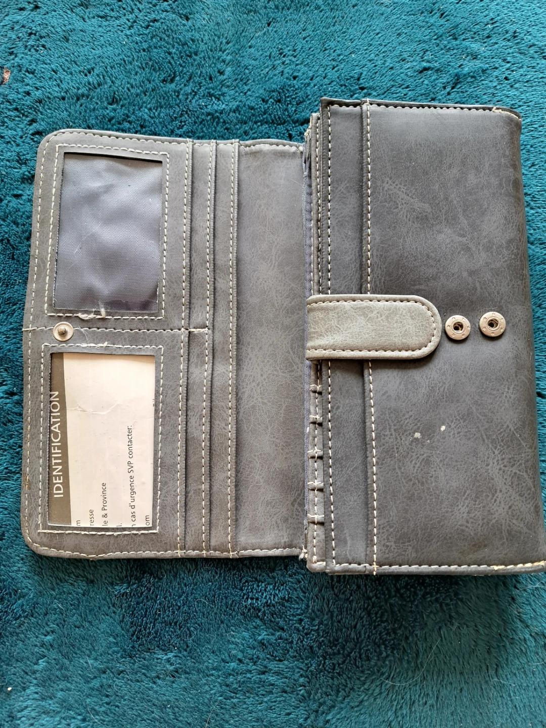 Brown Faux Leather Tri-Fold Wallet - photo 2