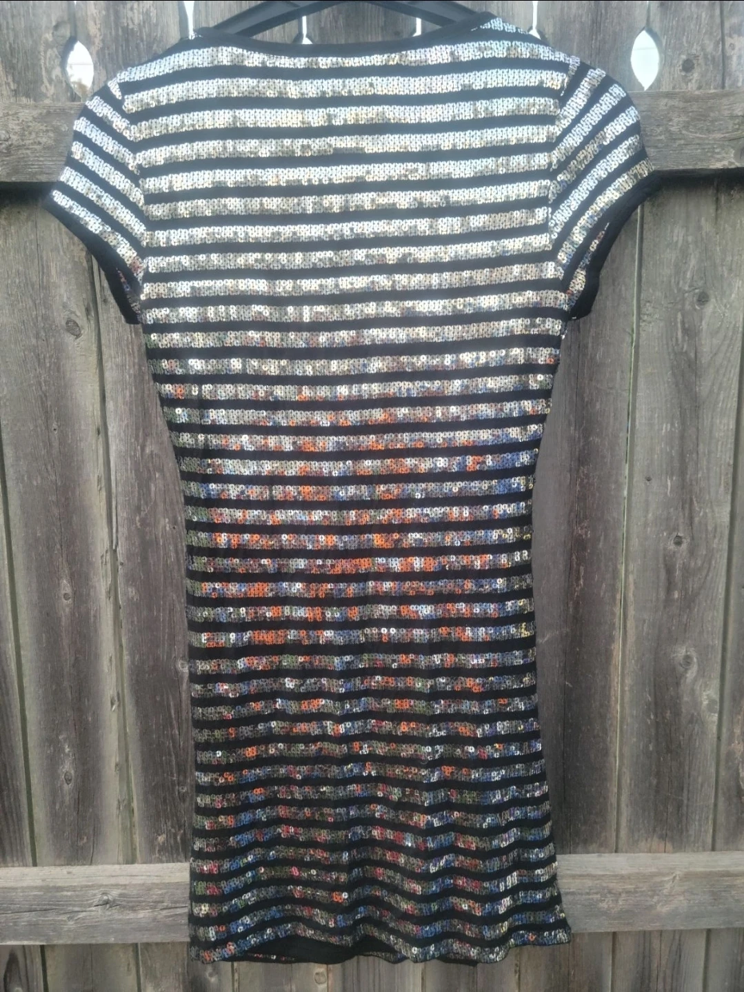 Forever 21 Women's Striped Sequin T-Shirt Dress Size S - photo 2