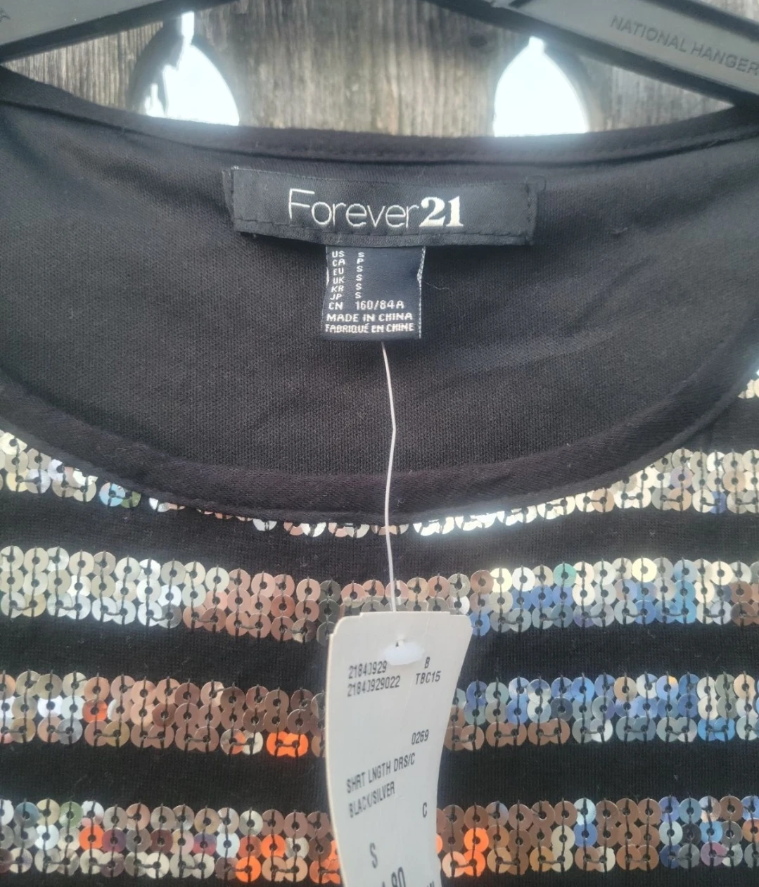 Forever 21 Women's Striped Sequin T-Shirt Dress Size S - photo 3