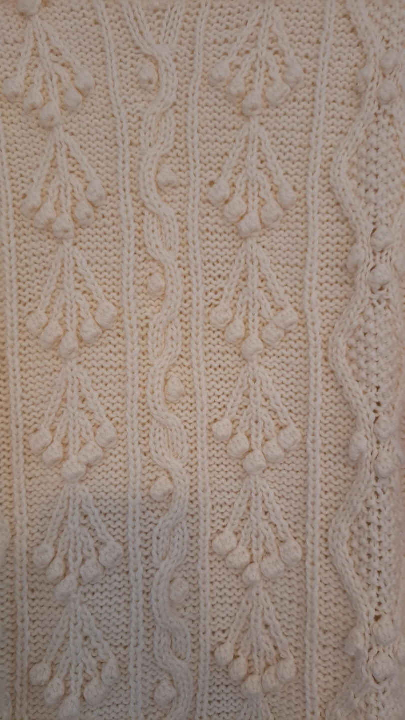 Cream Cable Knit Sweater with Bobble Detailing - photo 2