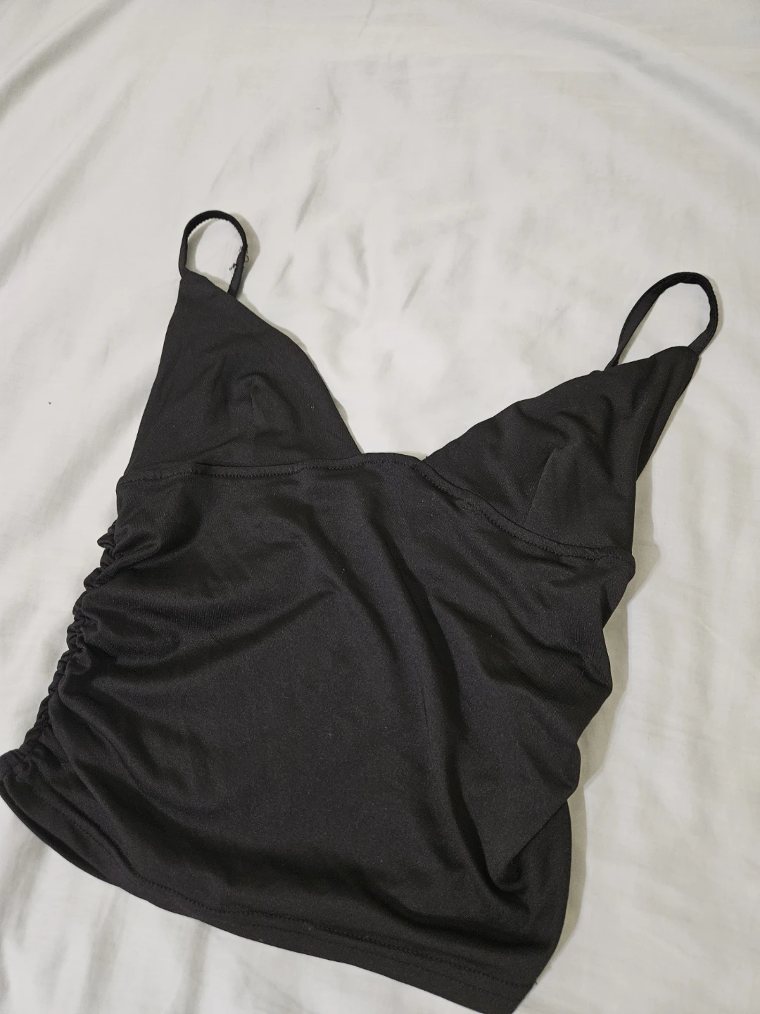 Black Ruched Tank Top - photo 2