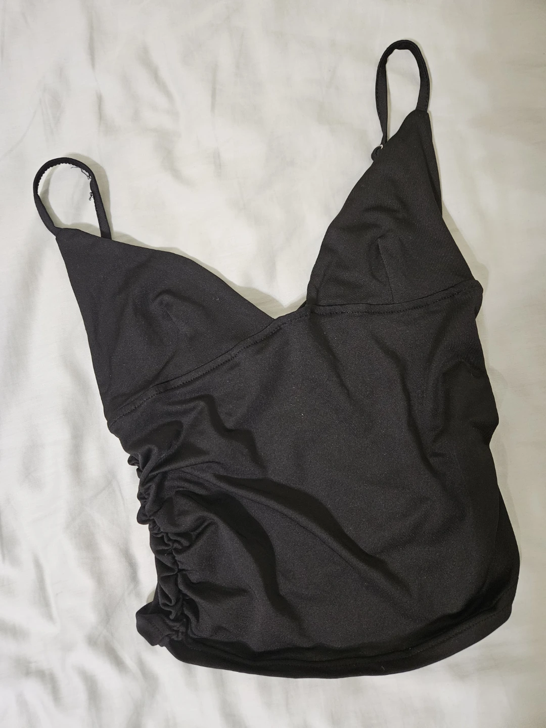 Black Ruched Tank Top - photo 3