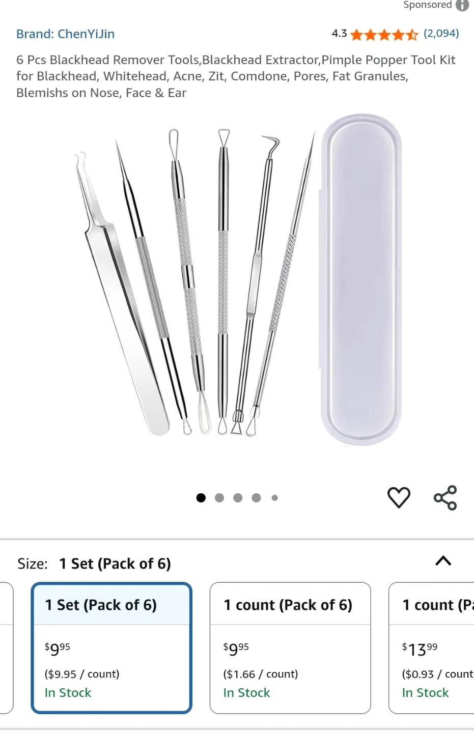 Blackhead /pimple Remover Tool Set