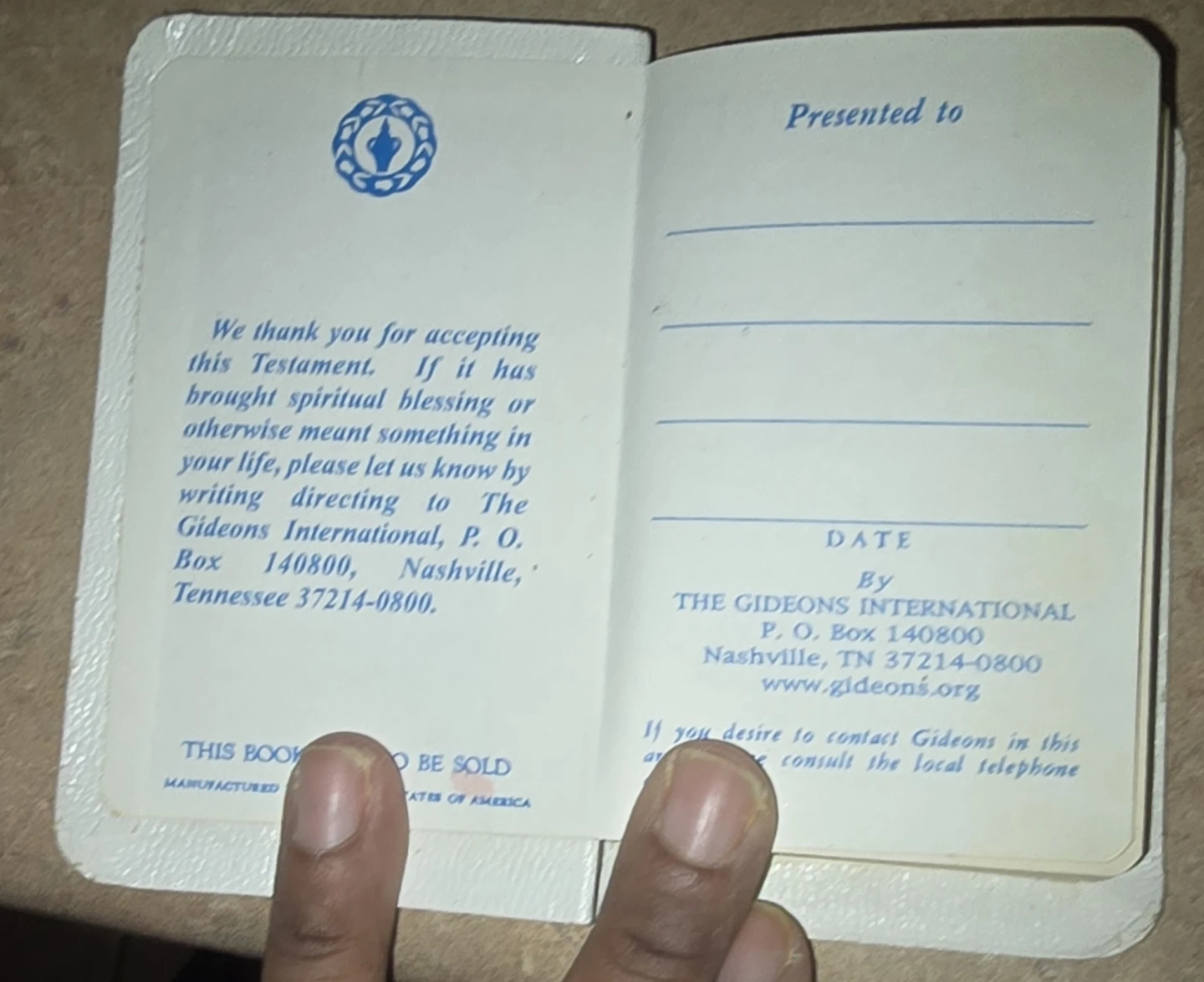 New Testament, Psalms, Proverbs Gideons International Book - photo 2
