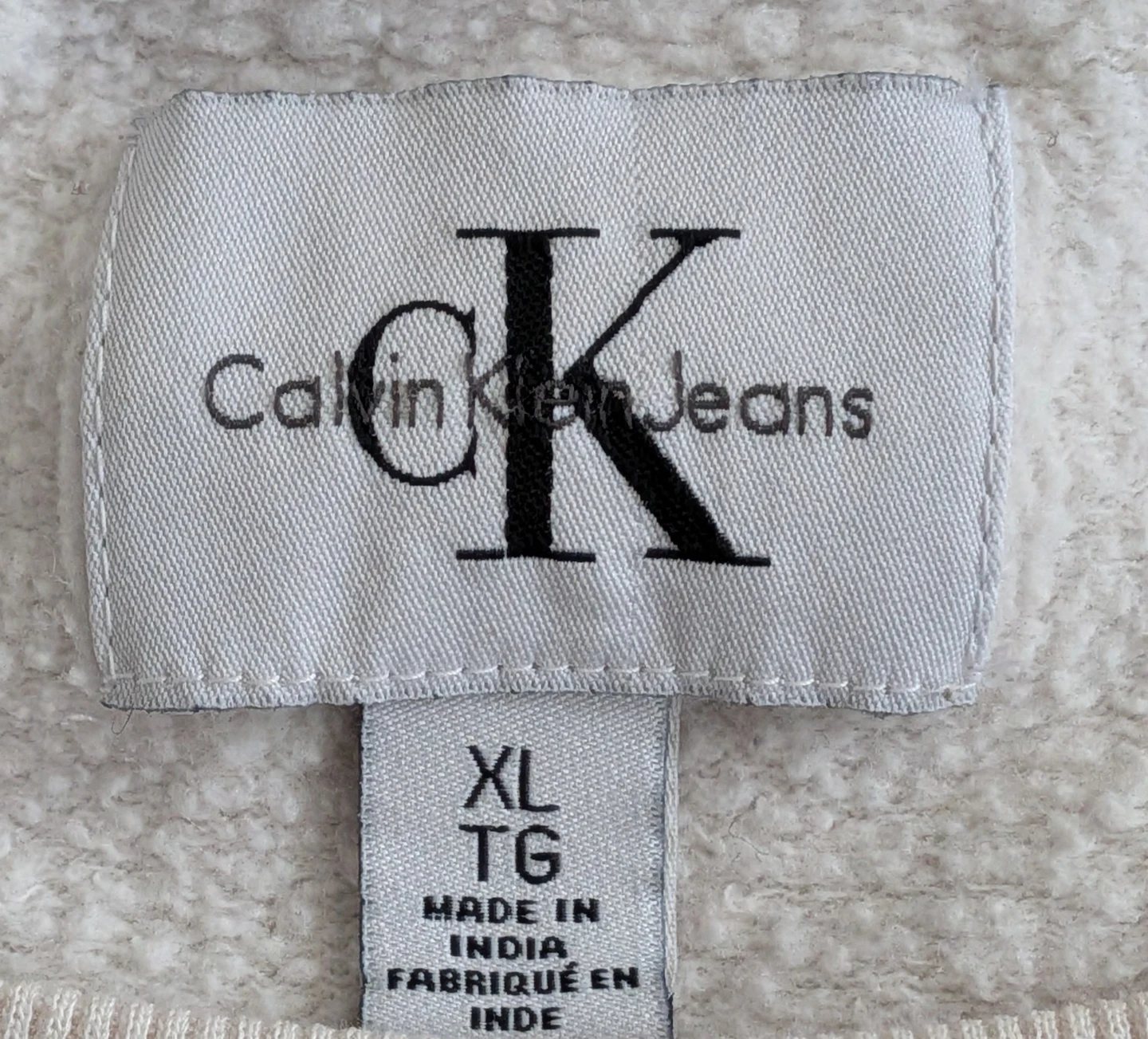 Woman's Calvin Klein - Cropped Sweatshirt - Cream - photo 2