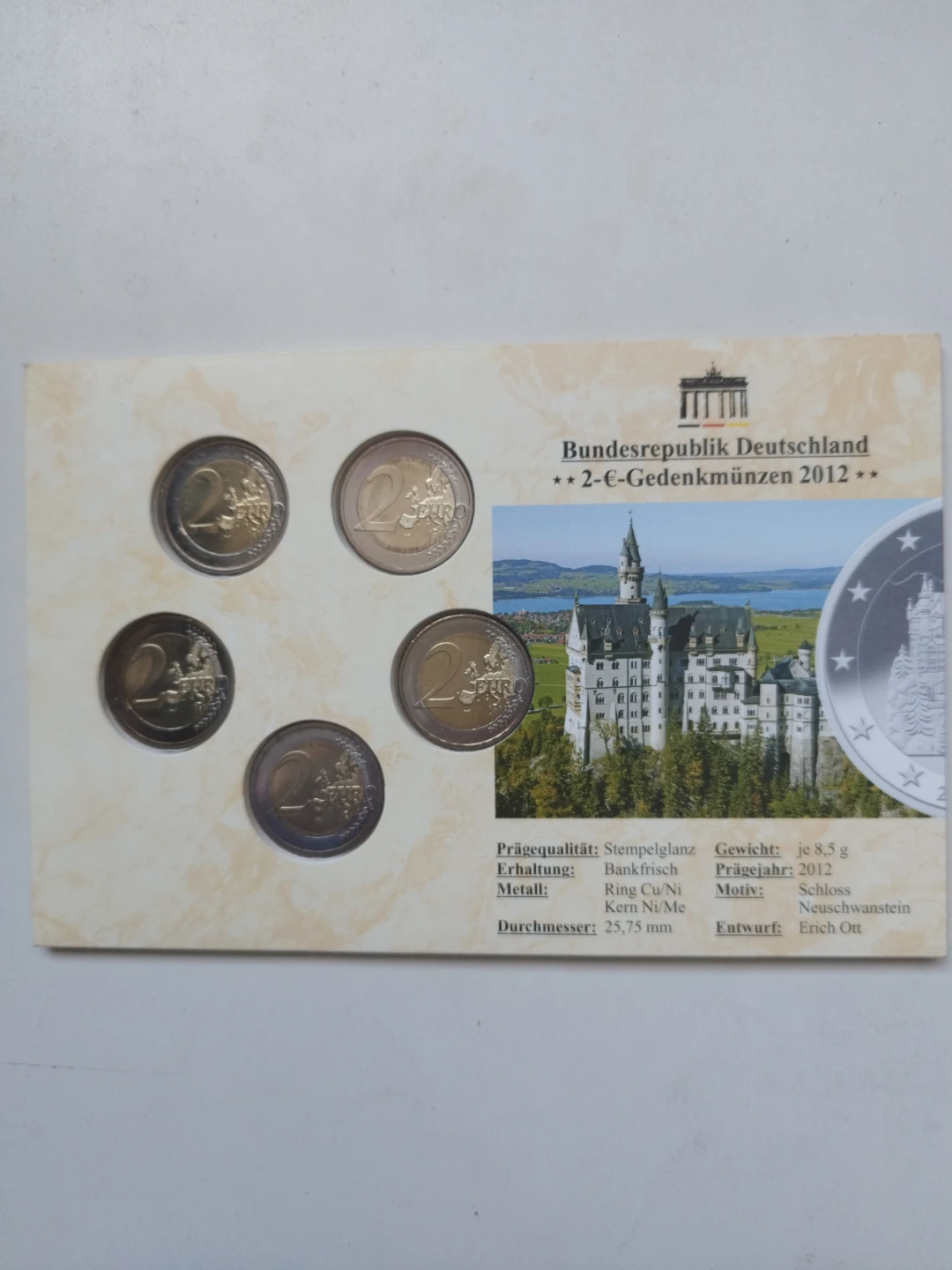 Germany 2 Euro Commemorative Coins 2012 Bavaria