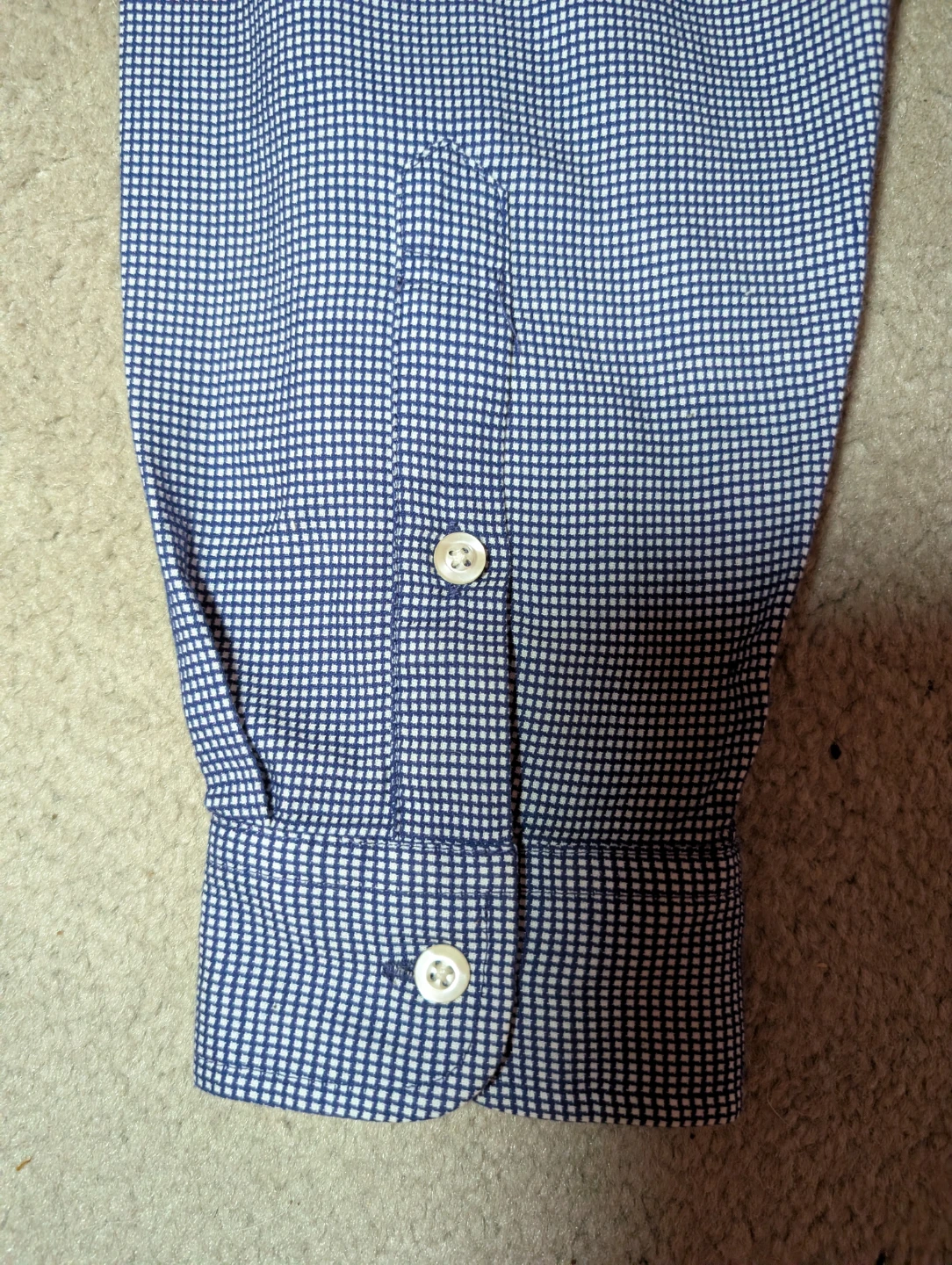 Tommy Hilfiger Button-Up Shirt - Blue/White Micro check Pattern - photo 3
