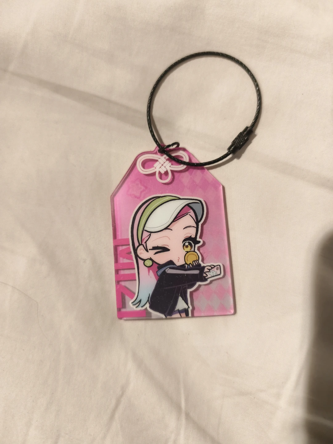 Miziv tennis playee lucky charm keychain