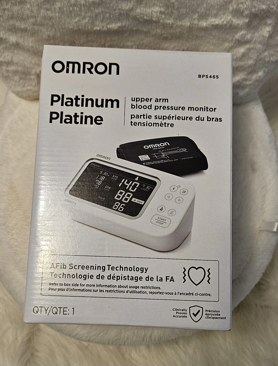 Omron Platinum Upper Arm Blood Pressure Monitor BP5465 - photo 2